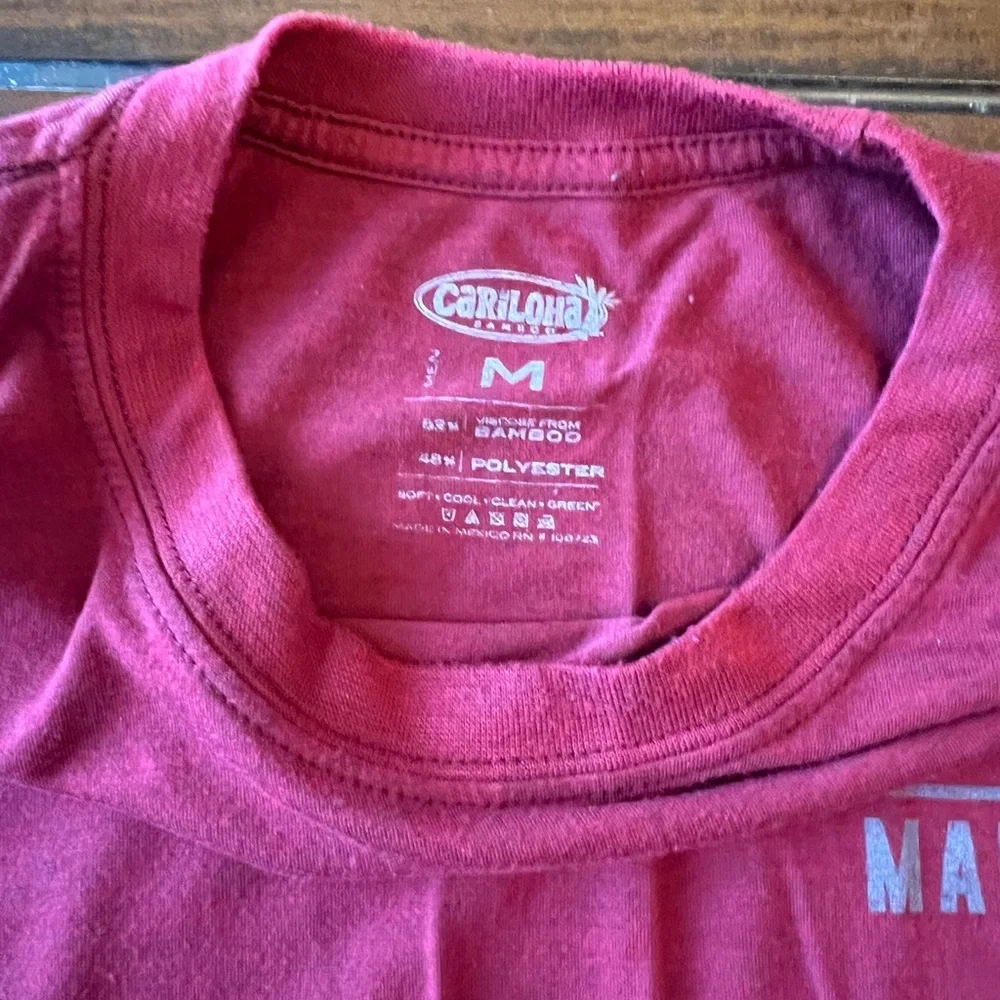 Red Maui Cariloha bamboo fabric tshirt size adult medium - Picture 2 of 5